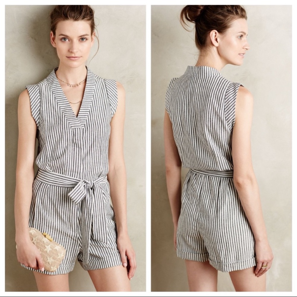 Anthropologie Whit Two Tiley Romper size 12P